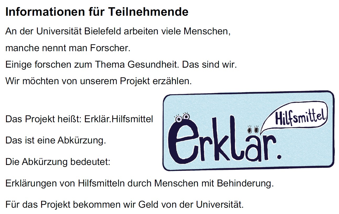 Informationen für Teilnehmende